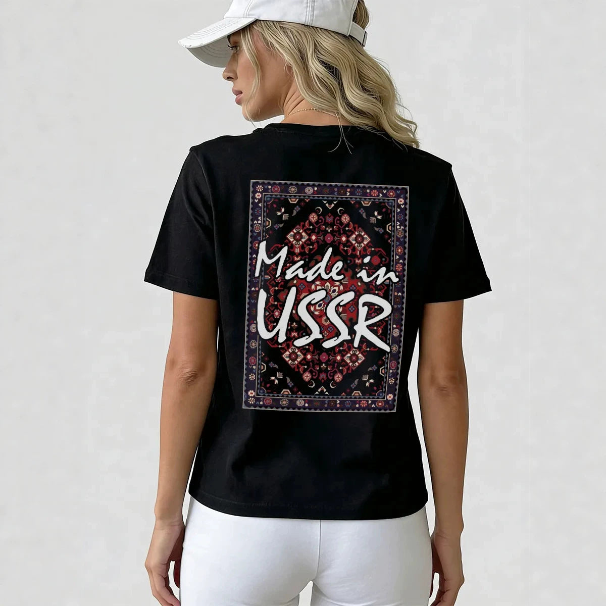 Loose Printed Cotton Top for Women – Short Sleeve | Casual Modest Wear
