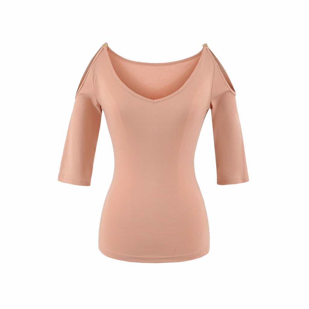 Elegant V-Neck Top for Women – Soft Tencel Fabric | Modest Daily Wear