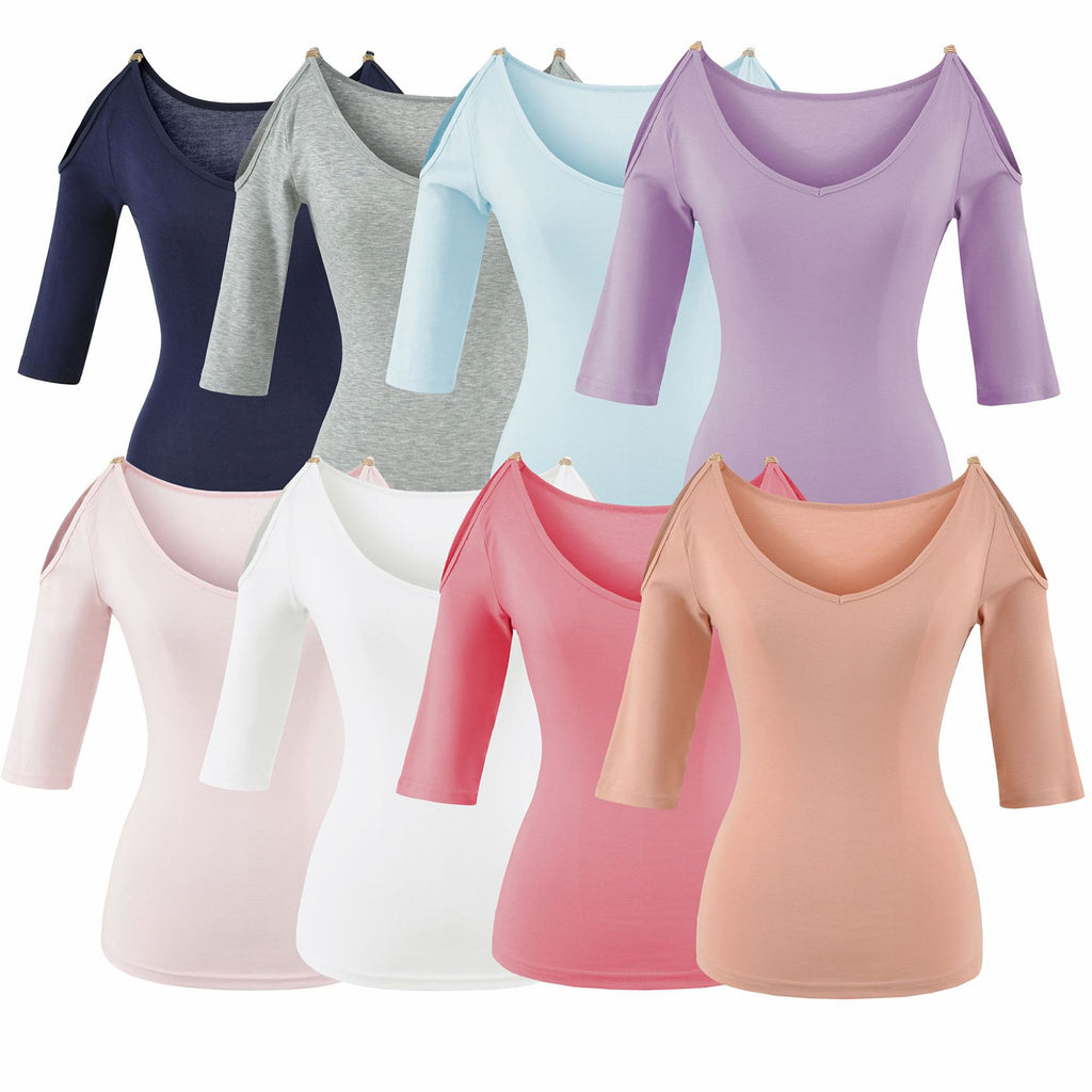 Elegant V-Neck Top for Women – Soft Tencel Fabric | Modest Daily Wear