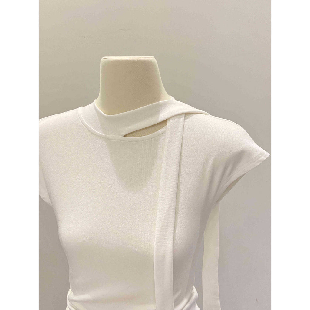 Chic Flutter Sleeve Top for Women – Polyester | Korean Style Modest Wear