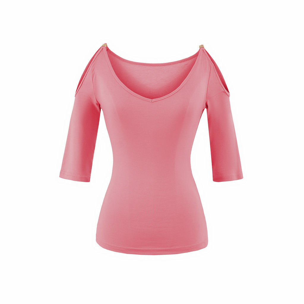 Elegant V-Neck Top for Women – Soft Tencel Fabric | Modest Daily Wear
