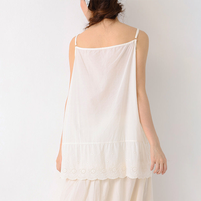 Loose Button Cotton Tank Top for Women – Sleeveless | Casual Layering Piece