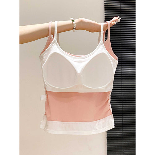 Color-Block Slim Fit Tank Top for Women – Cotton Blend | Casual Layering Piece