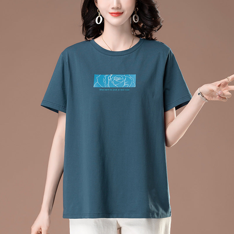 Relaxed Round Neck Top for Women – Cotton Spandex | Casual Modest Wear