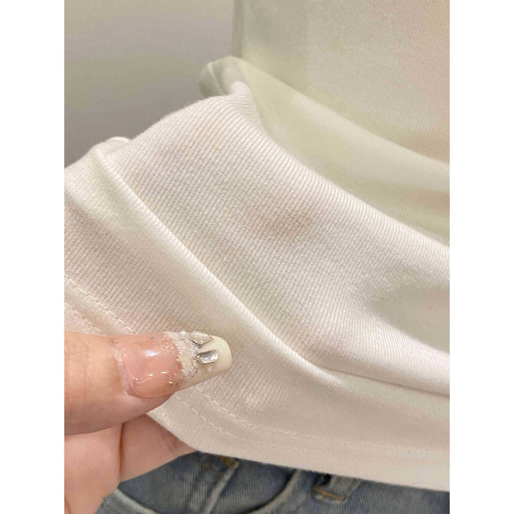 Chic Flutter Sleeve Top for Women – Polyester | Korean Style Modest Wear