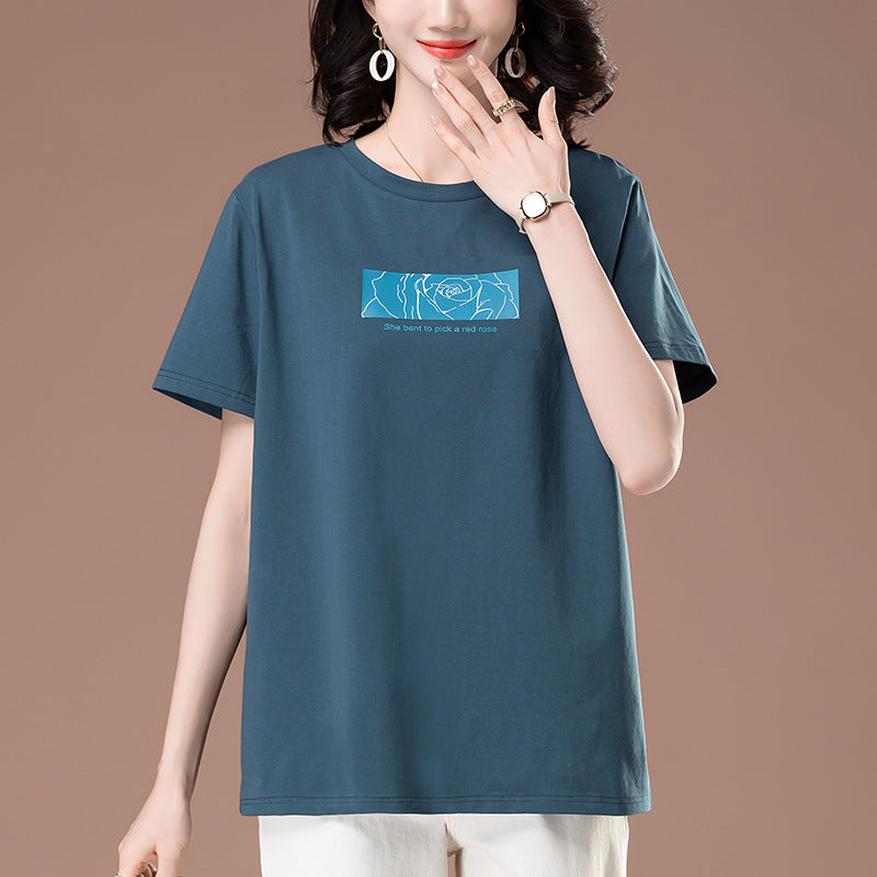 Relaxed Round Neck Top for Women – Cotton Spandex | Casual Modest Wear