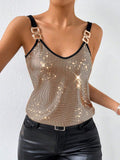Wide Strap Loose Top for Women – Polyester | Streetwear Style
