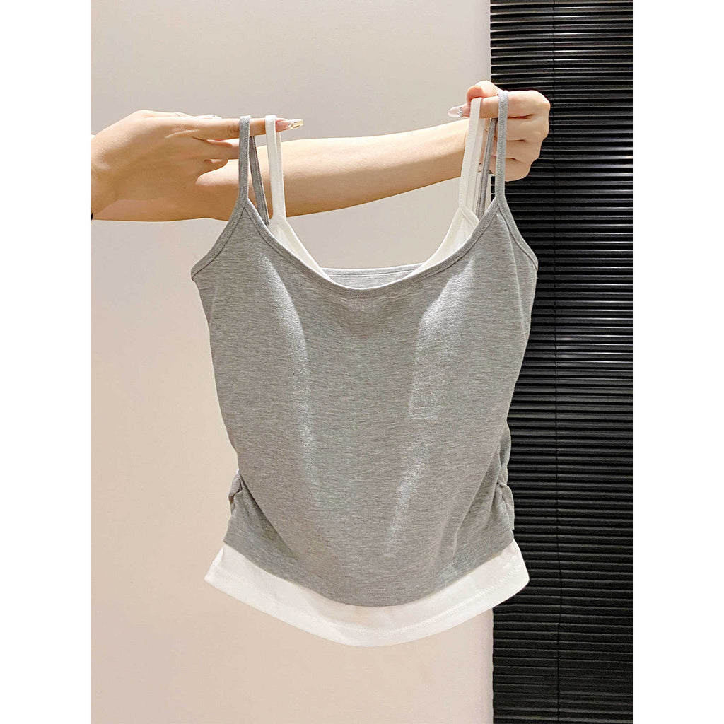 Color-Block Slim Fit Tank Top for Women – Cotton Blend | Commute Style Layering