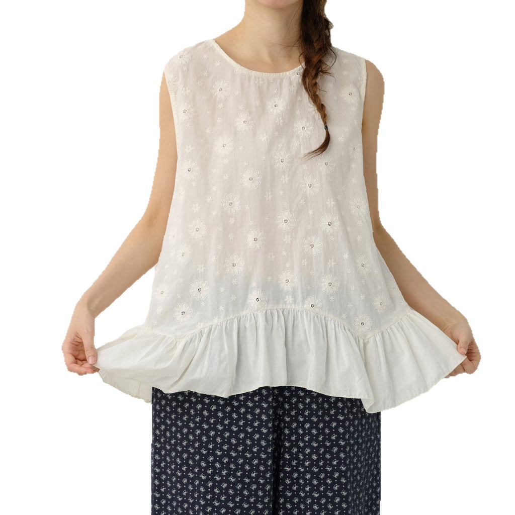Irregular Hem Lace Top for Women – Cotton | Sweet Modest Casual Wear