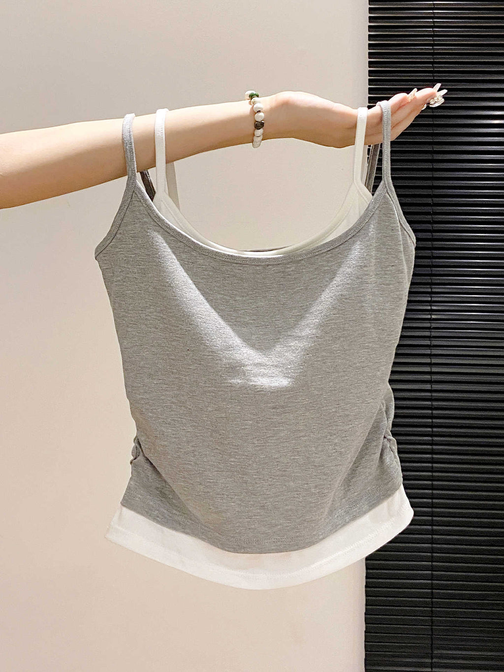 Color-Block Slim Fit Tank Top for Women – Cotton Blend | Commute Style Layering