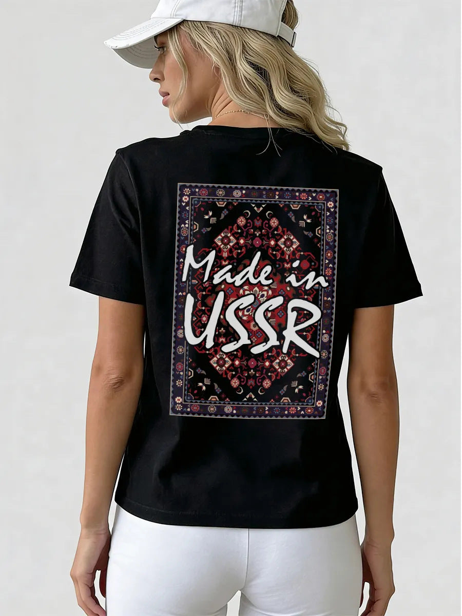 Loose Printed Cotton Top for Women – Short Sleeve | Casual Modest Wear