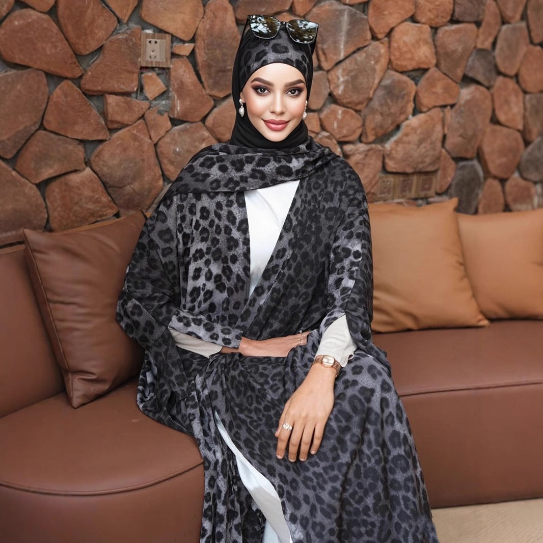 Loriya Floral Cardigan Abaya for Women – Polyester | Elegant Business Casual Modest Wear