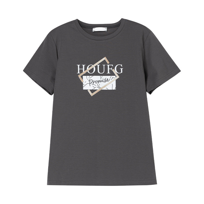 Casual Short Sleeve Round Neck Top for Women – Cotton Blend | Loose Fit