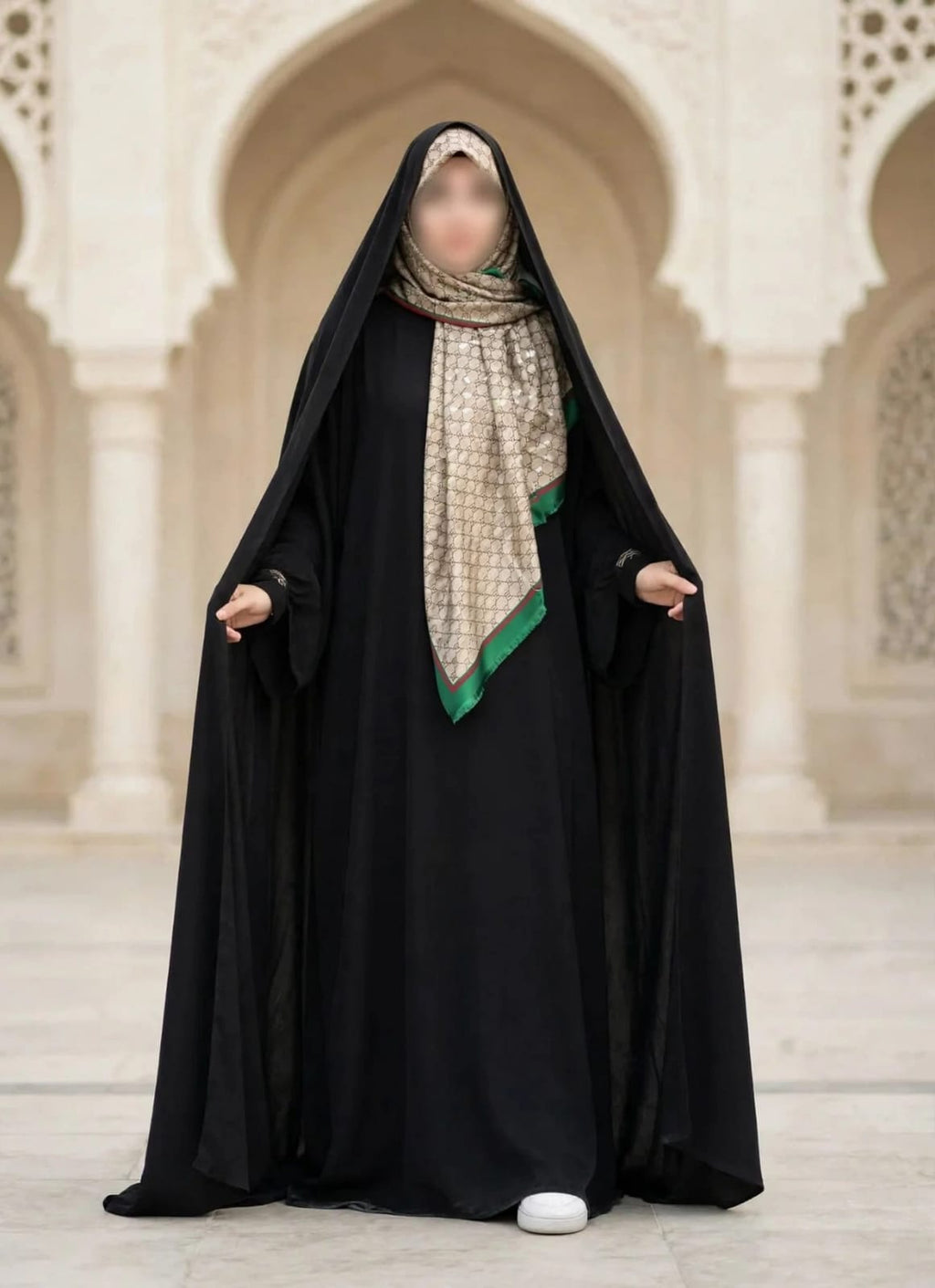 Premium Irani Chadar Without Sleeves – Nida Fabric | Elegant Modest Cover for Women