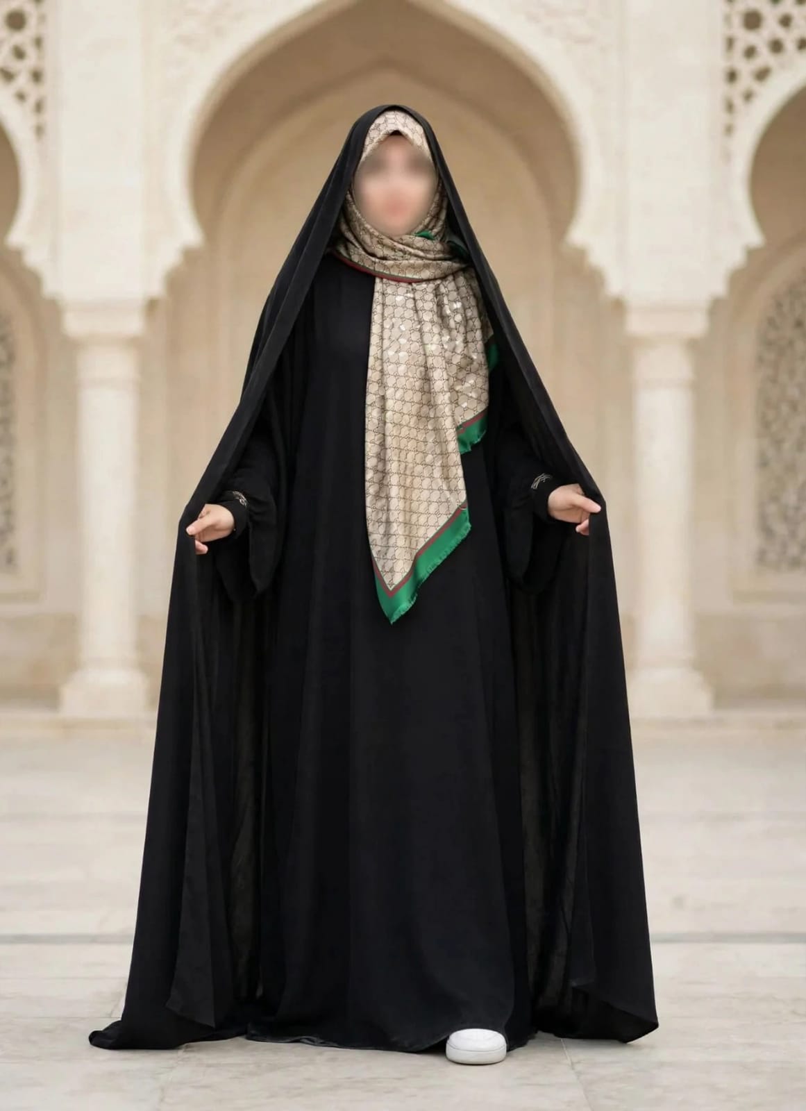Premium Irani Chadar Without Sleeves – Nida Fabric | Elegant Modest Cover for Women