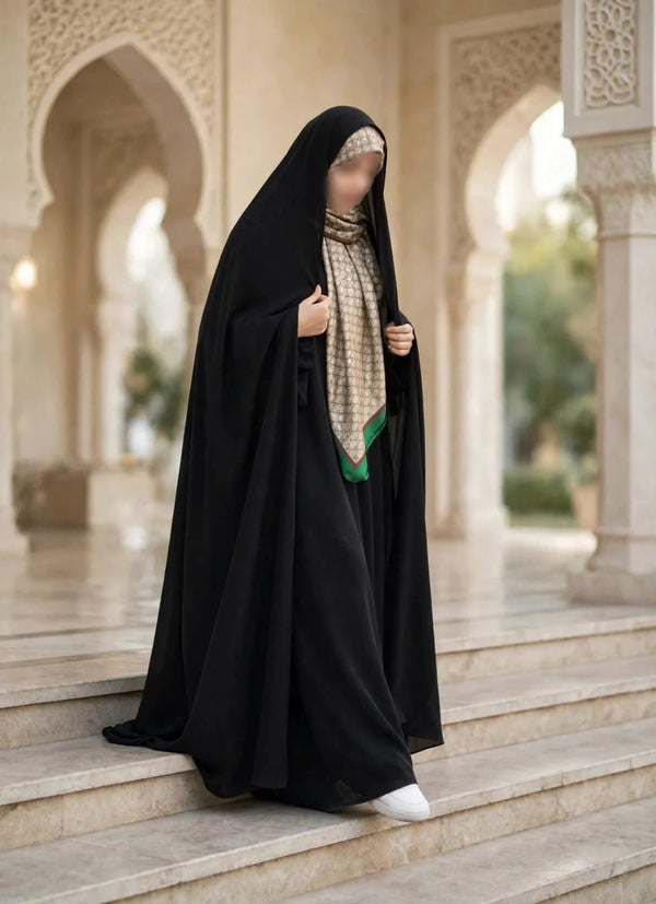 Premium Irani Chadar Without Sleeves – Nida Fabric | Elegant Modest Cover for Women